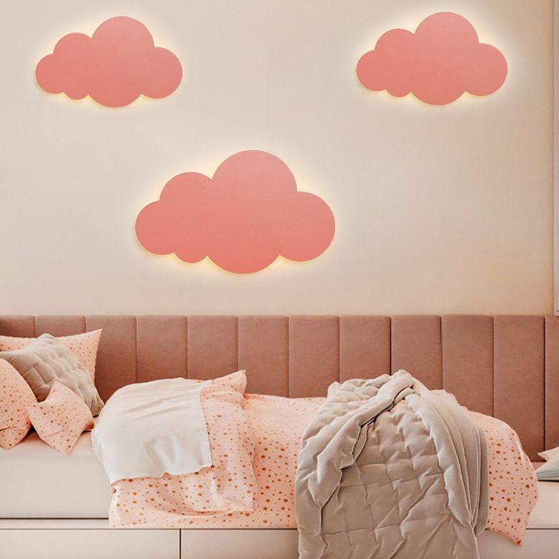 Cloud Shape Macaroon Wall Light Sconce Colorful Acrylic Shade Wall Lamp for Bedroom