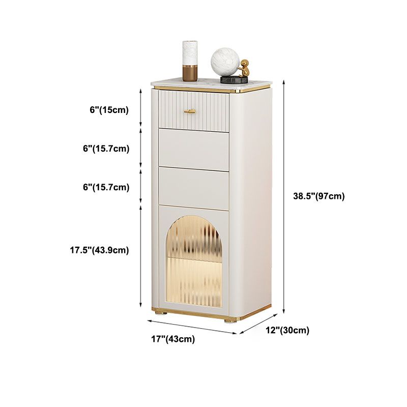 Contemporary Storage Chest Dresser Stone Top Storage Chest 11.81-inch W