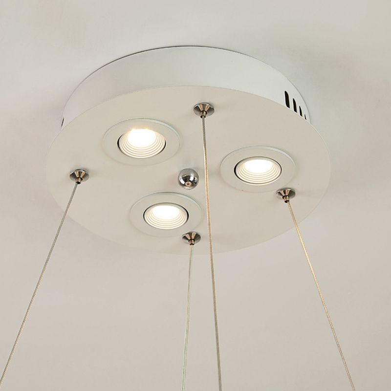 Nordic Modern White Chandelier Light Fixtures Feather Hanging Lamp for Bedroom