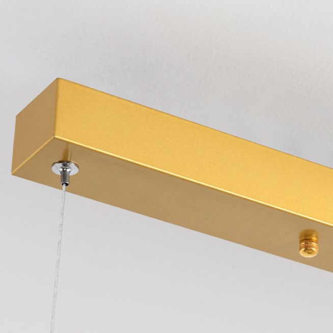 Modern LED Island Lighting Linear Resin Chandelier Light Fixture for Tea Room