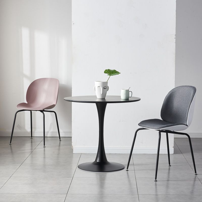 Contemporary Wood Round Dining Set Plastic 1/2/3 Pieces Dining Furniture for Home