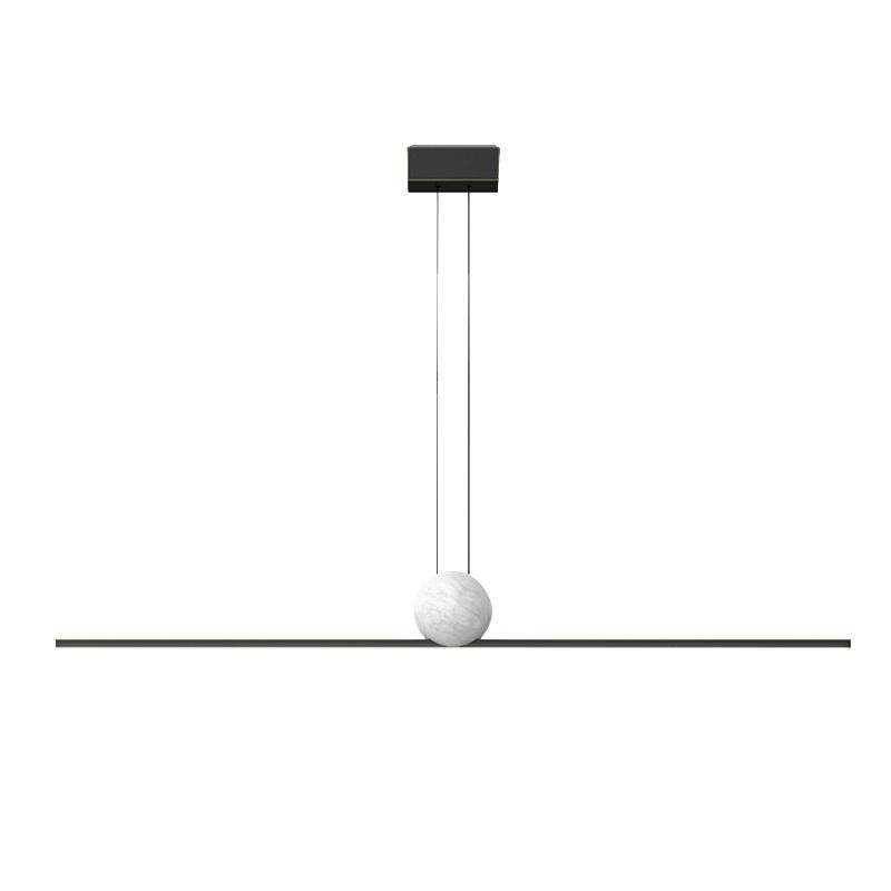 Simple Shape Modern Pendant Lighting Fixtures Metal 1 Light Island Light Fixture for Dining Room