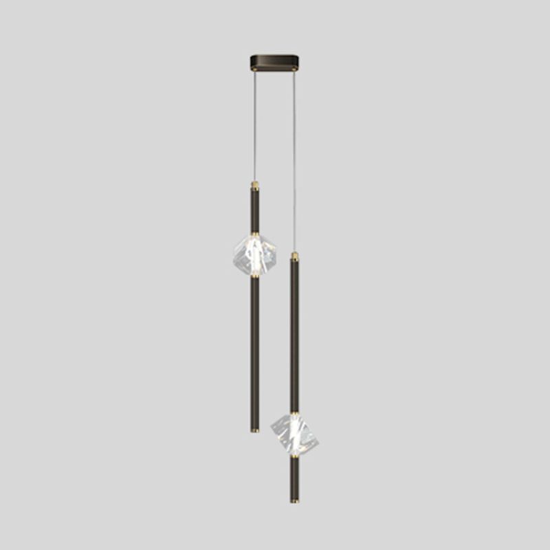 Lampade a sospensione in cristallo chiaro Modern Style Tubo Cluster Luce a sospensione