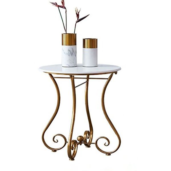 Iron Geometric Coffee Table Round Modern Minimalist Coffee Table