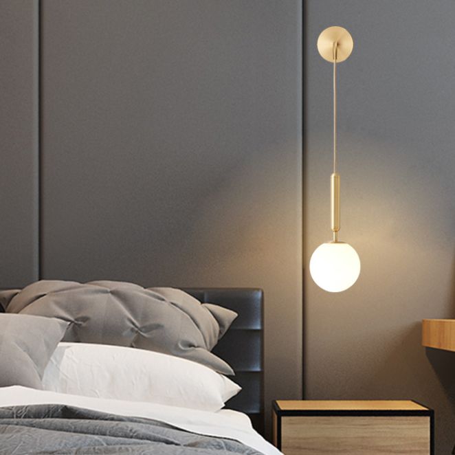 Einfachheit Wand hängende Lampe 1 Kopfglas Kugel am Nachtwild Lesen Licht