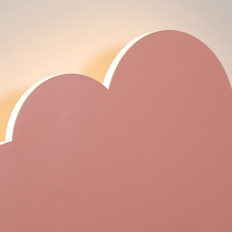 Accogliente a parete in metallo a forma di nuvola in stile per bambini a 1 luci a parete lampada montata