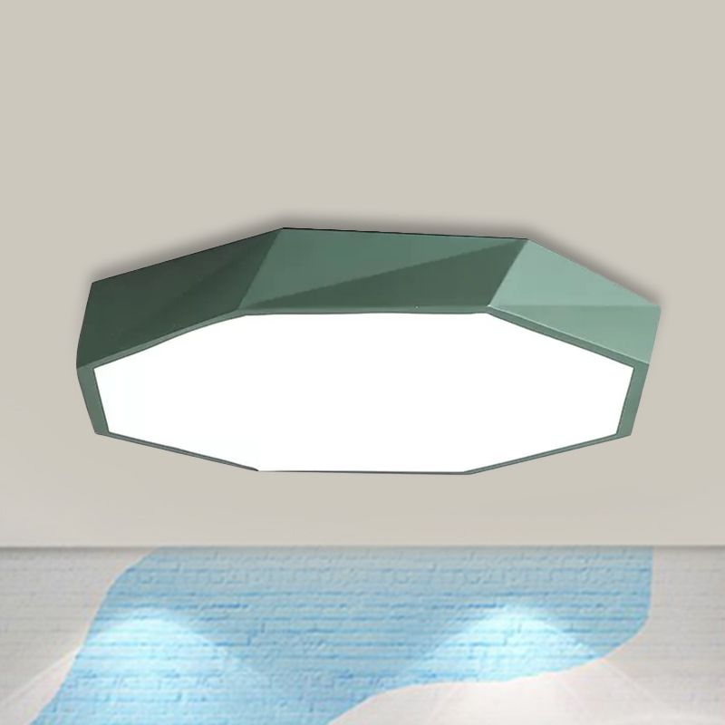 Acryl achthoekige inbouwlamp Macaron LED-plafondlamp voor kinderslaapkamer met snoepkleur