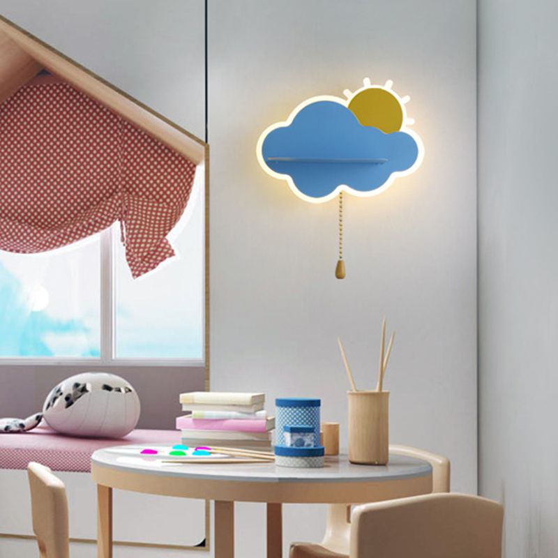 Cloud Wall Mounted Lamps Modern Style Metal 1 Light Wall Light Sconces