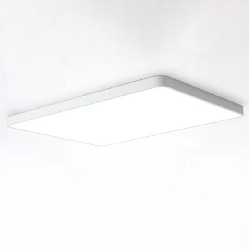 Lámpara de techo empotrada rectangular de acrílico Macaron LED para sala de estar