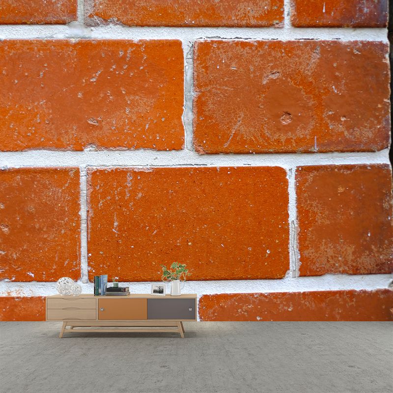 Brick Mural Decal Modern Mildew Resistant Wall Covering for Living Room