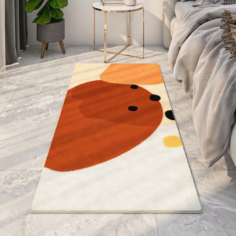 Light Green Modern Carpet Polyester Color Block Carpet Washable Carpet for Living Room