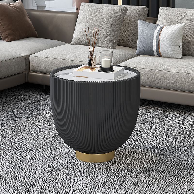 2 Piece Bunching Tables Slate Round Coffee Table for Living Room