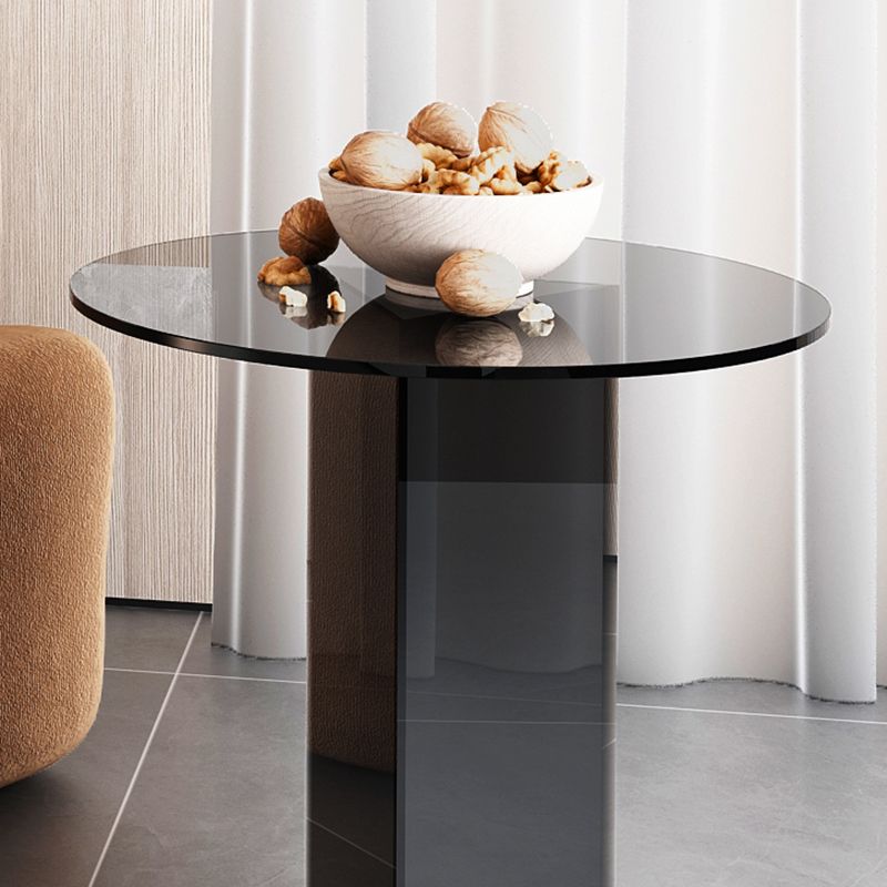 19" Wide Glam Side Table Clear Acrylic Pedestal Accent Side Table