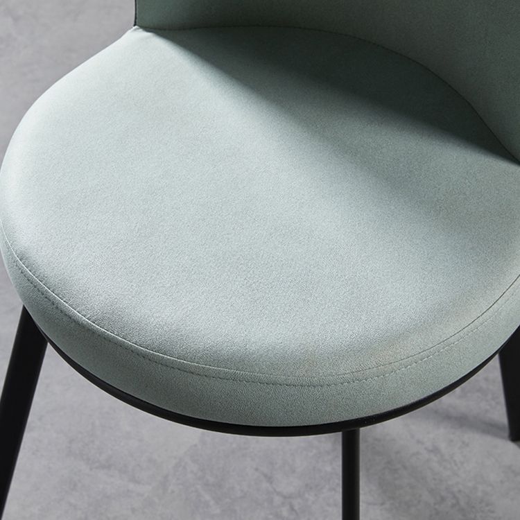 Industrial Style Upholstered Dining Chairs Solid Back Armless Dining Chair