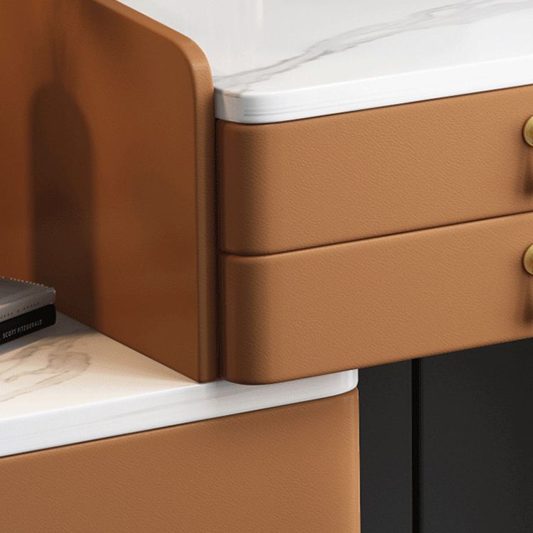 Bedroom Make-up Vanity 31.50" High Modern Dressing Table with 5 Drawers