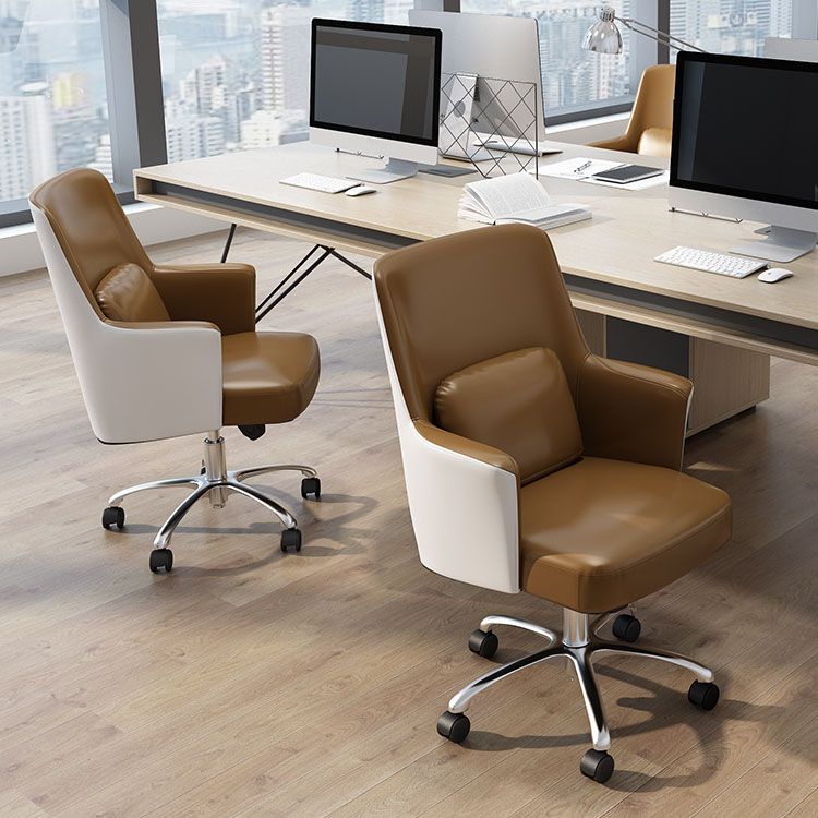 Modern & Contemporary Managers Chair Fixed Arms Height-adjustable Executive Chair