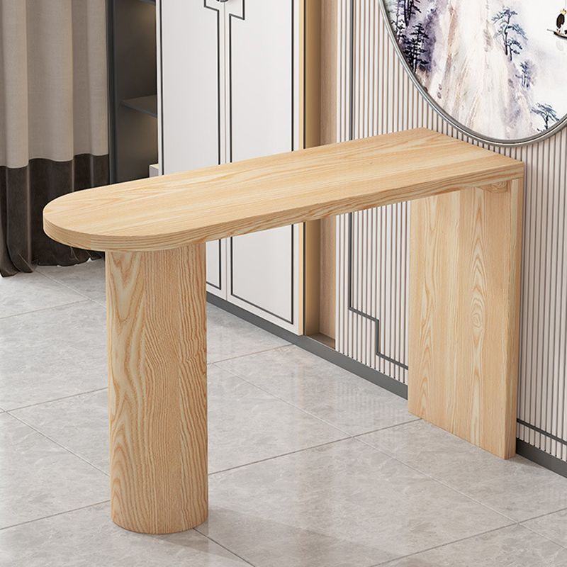 Specialty Pine Wood Top Bar Table Matte Finish Contemporary Pub Table