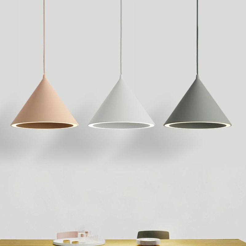 Makaroon -Mini -Anhänger -Leuchten -Leuchten -Aluminiumkegelform -Pendellampe zum Dinging -Tisch