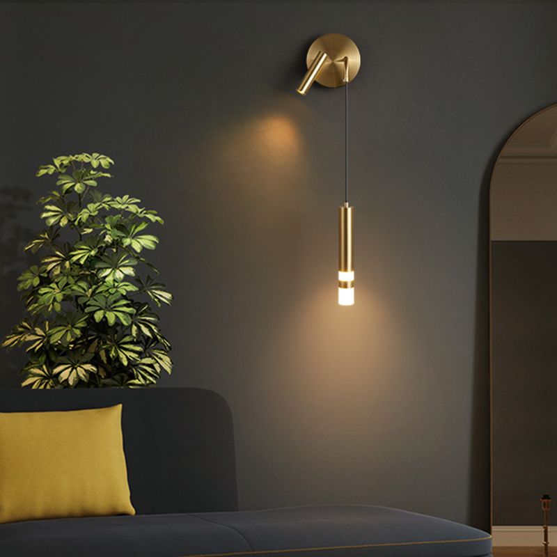 Application en métal lumière murale moderne style suspendu mural en noir et or