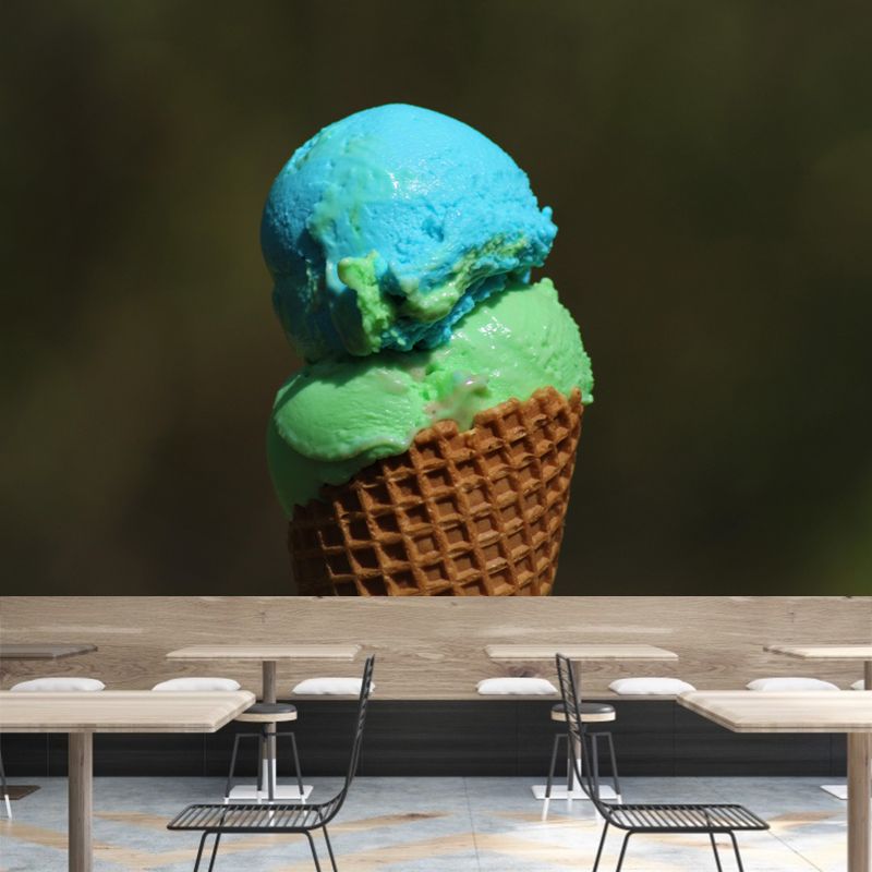 Customized Ice Cream Painting Mural Wallpaper Mildew Resistant Commerce Shop