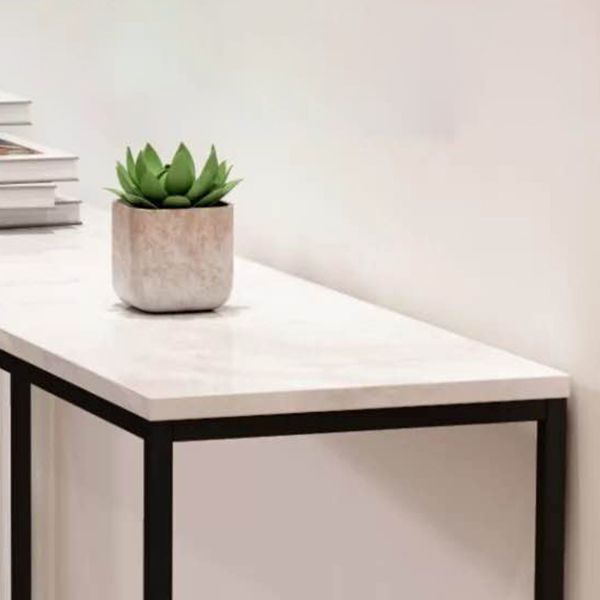 29.53" Tall Marble Console Table Modern Frame Base Accent Table for Hall