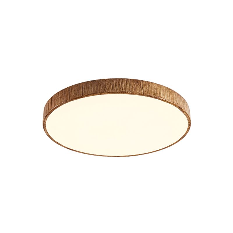 Contemporary LED Geometric Ceiling Flush in Brown Resin and Acrylic Flush Mount