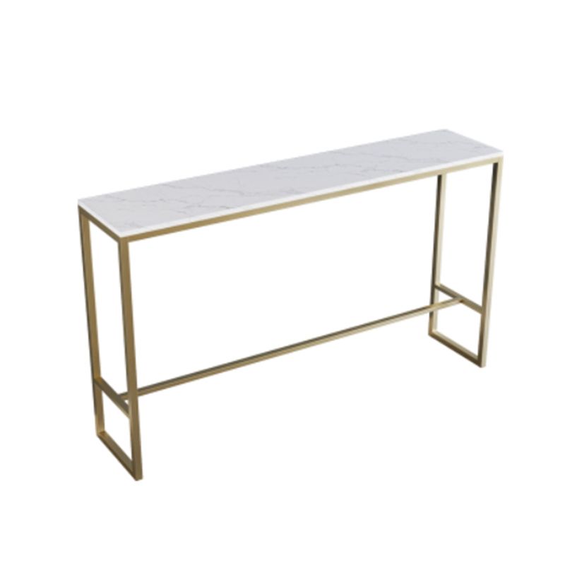 Glam Rectangle Bar Table Set 1/2/4 Pieces Faux Marble Pub Set for Dining Room