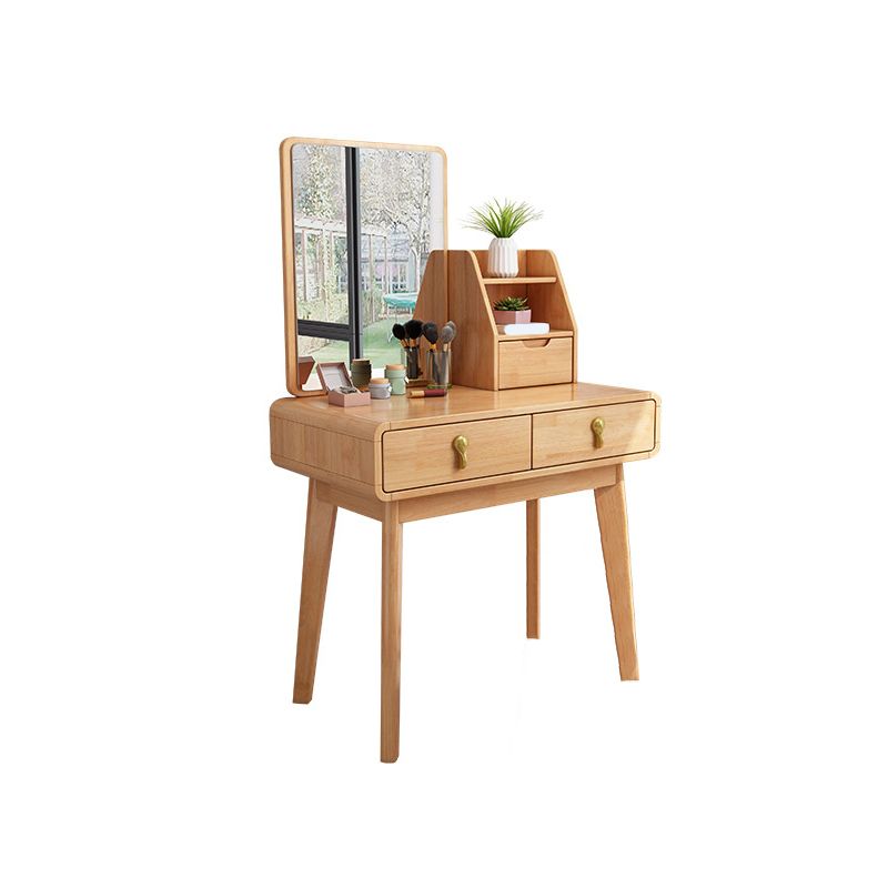 Solid Wood Make-up Vanity Scandinavian 3 Drawer Vanity Dressing Table