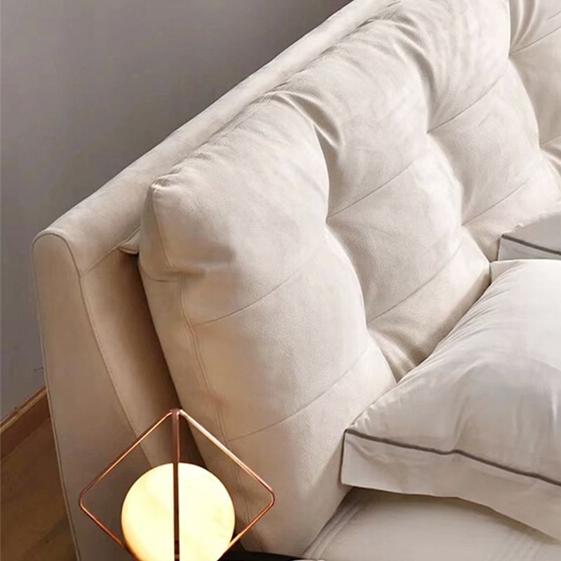 Contemporary Standard Bed with Rectangle Upholstered Headboard