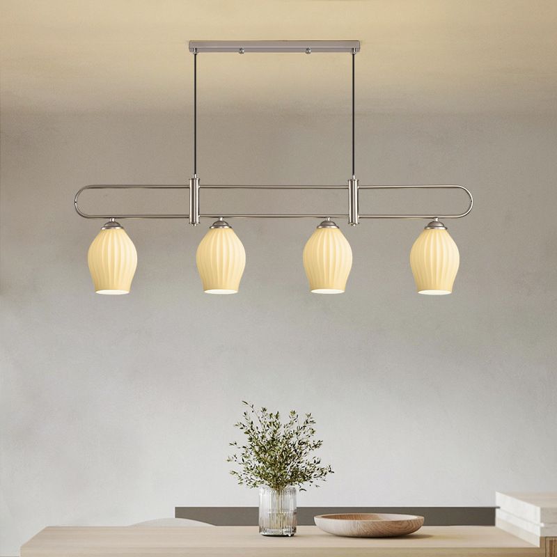 Modern Style Bell Shade Island Pendants Glass Pendant Lights for Dining Room