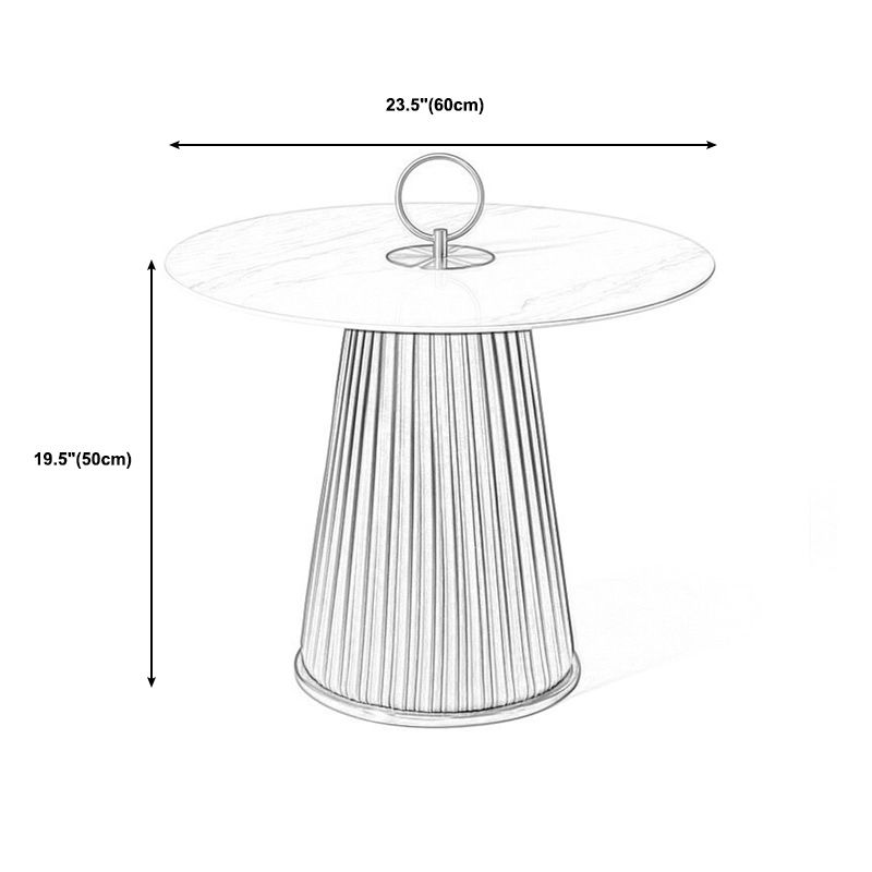 Pedestal End Table  Modern Round Side End Table for Living Room