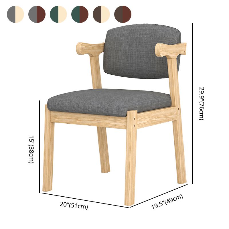 Silla de comedor moderna para interiores y exteriores, sillón de comedor individual de madera con respaldo abierto