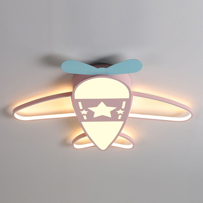 Forma de plano de metal al ras del techo de techo estilo moderno 5 luces encierras de montaje