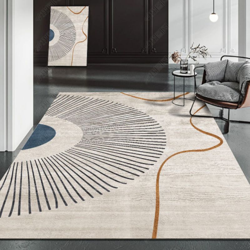 Reddish Brown Modern Carpet Blending Line Carpet Washable Carpet for Home Decor