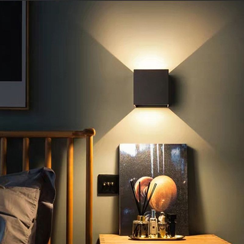 Modern Style Geometric Wall Light Sconces Metal 2 Lights Wall Washer Sconce