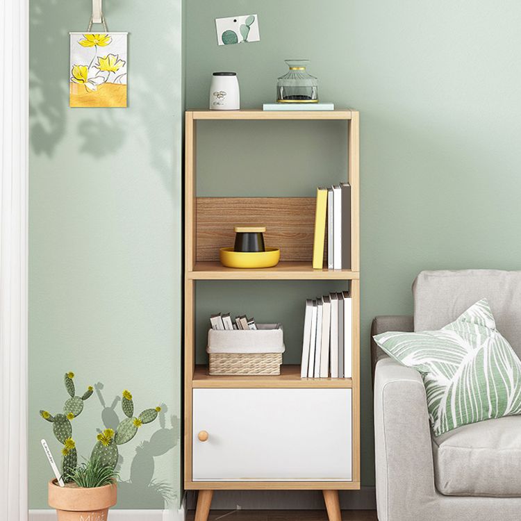 Modern Wooden Bookshelf Closed Back Bookcase for Home Office