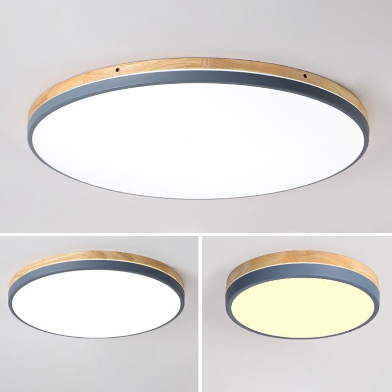 Ultrathin Round Hallway Flush Light Fixture Acrylic LED Macaron Ceiling Mounted Lamp