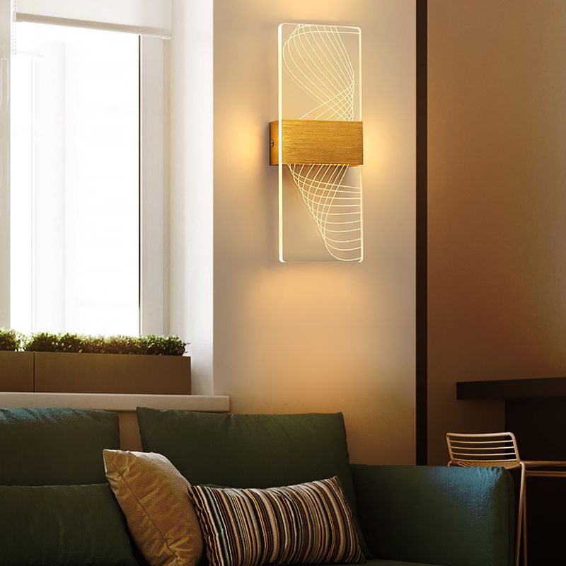 Acrylic Wall Light Fixture Modern Style Wall Light Sconce for Living Room