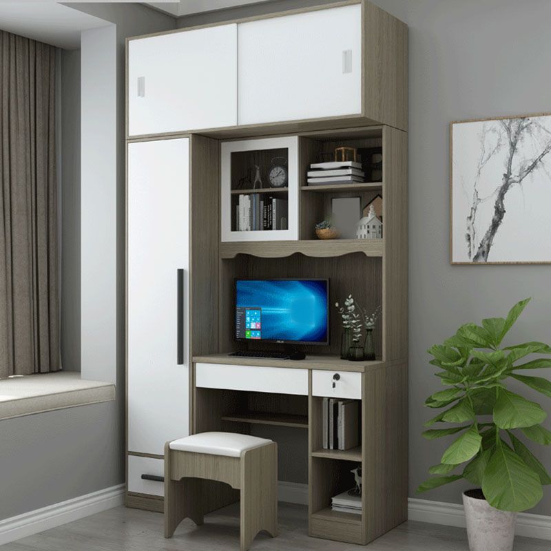 Wooden Wardrobe Cabinet Traditional Style Wardrobe for Bedroom