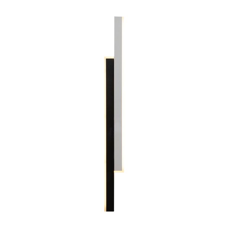 Modernism White/Black Wall Mounted Sconce Linear 2-Light Wall Light for Bedroom