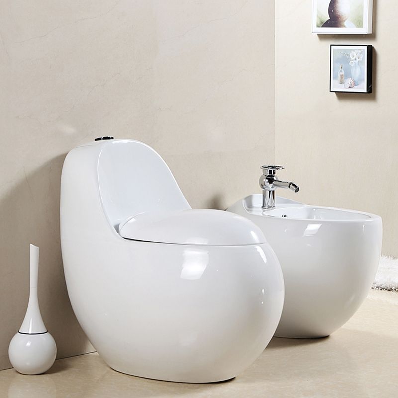 Contemporary Toilet Bowl One Piece Skirted Urine Toilet with Seat