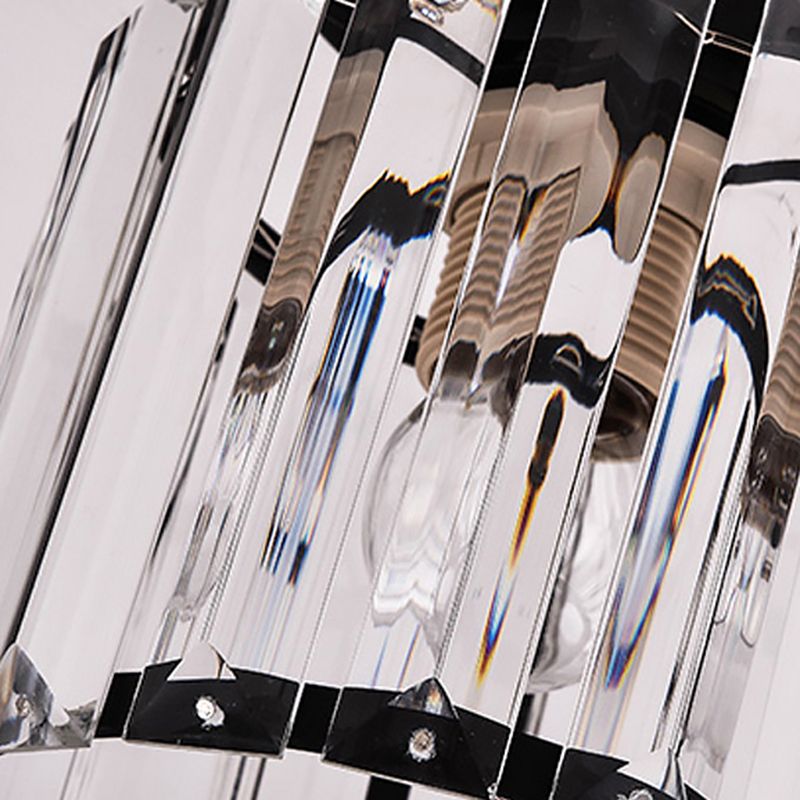 Modern Flush Light Fixtures Crystal Geometric 1 Light Flush Mount Lamp