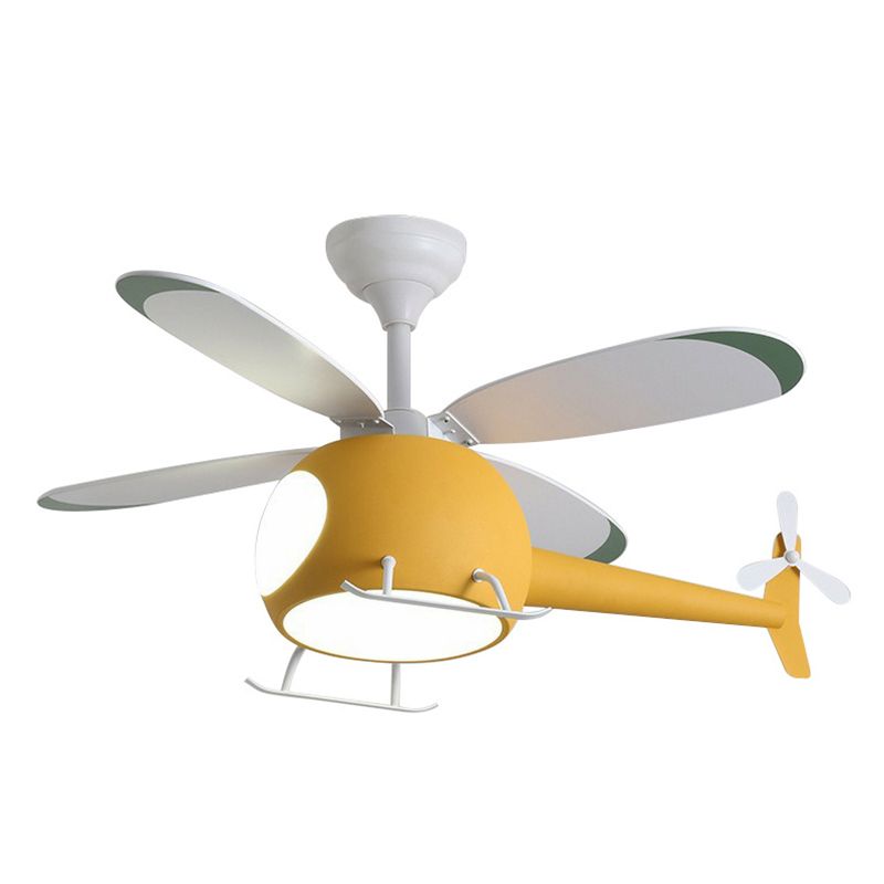 Nordic Ceiling Fan Light Fixture Creative LED Ceiling Lamp for Children's Bedroom