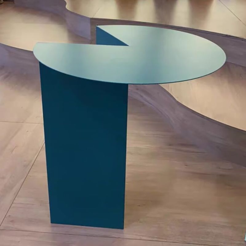 Mid-century Modern Round Side Table with Storage Pedestal End Table