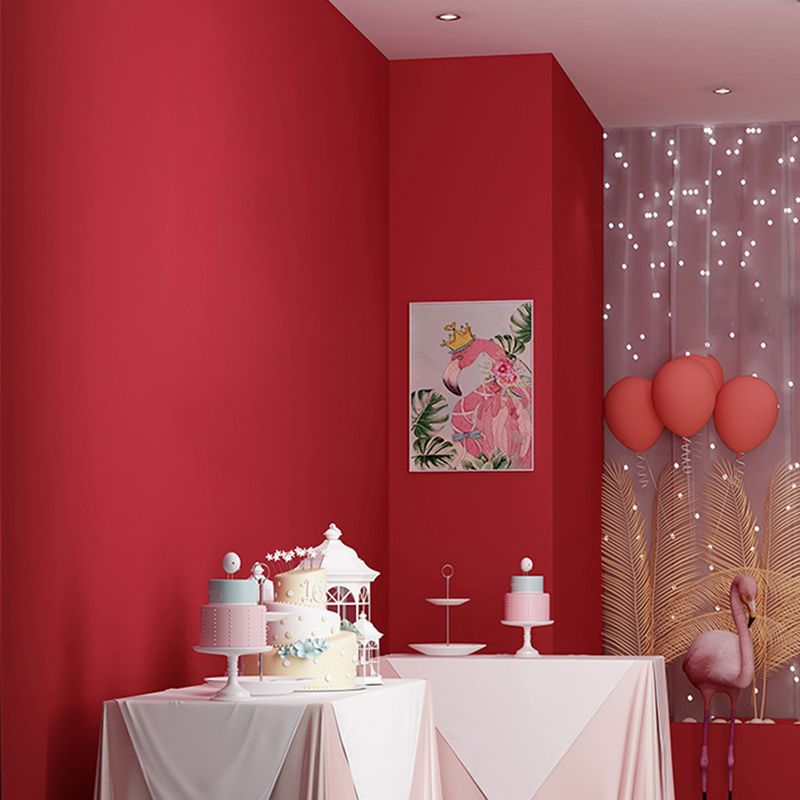 Moderne pure kleur patroon behangrol PVC zelfklevende rode muur decor voor woonkamer