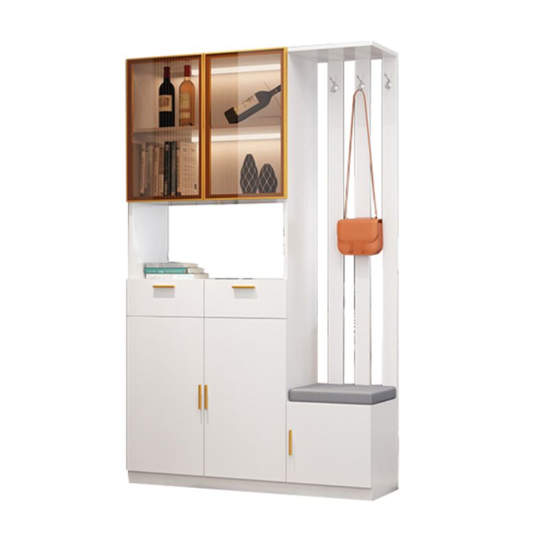 Contemporary 3-door Wooden 11.81" Wide Accent Cabinet with Drawer