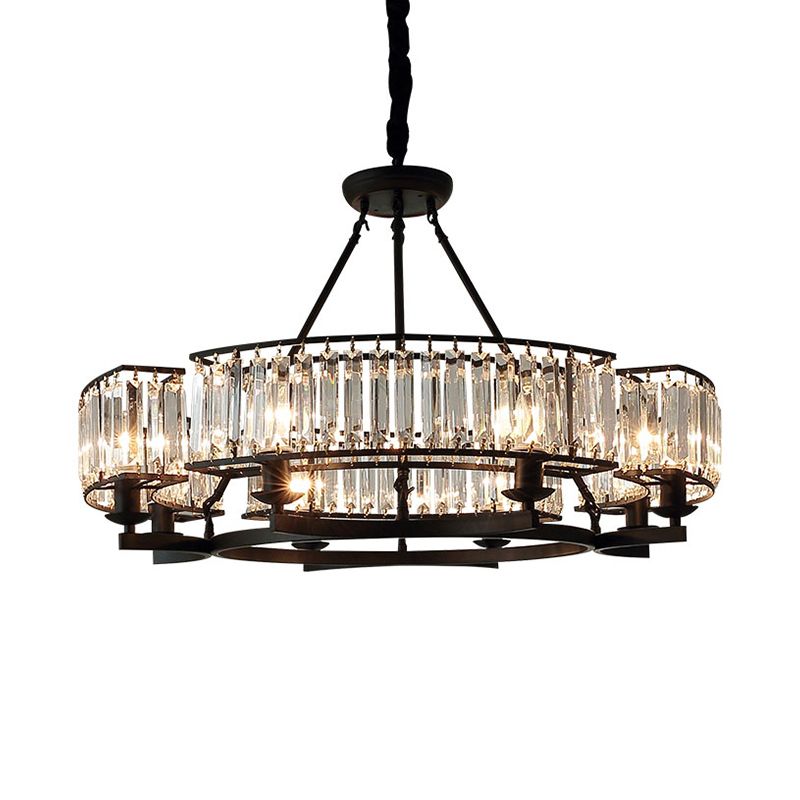 Moderne lusvormige kroonluchter kristal prisma hanger verlichtingsarmatuur voor woonkamer