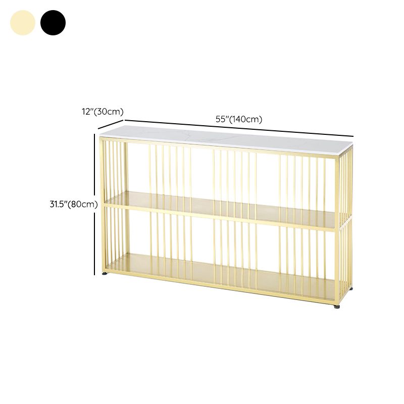 12 Inch Wide Glam Console Table Rectangle Stone Sofa Console Table
