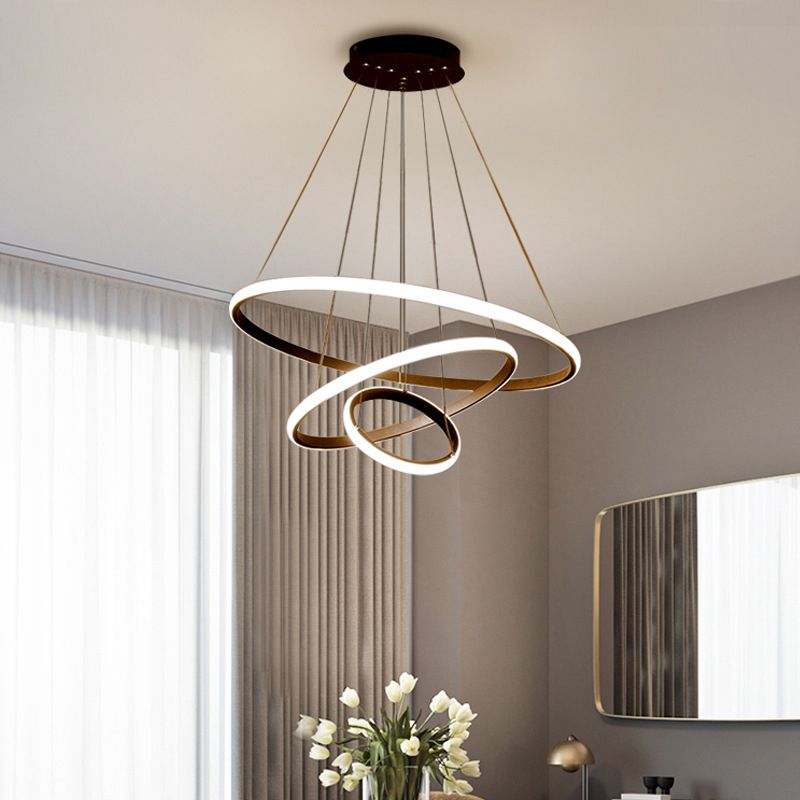 Moderne minimalisme stijl hanger kroonluchter licht metaal 3 licht plafond hanglampje voor woonkamer