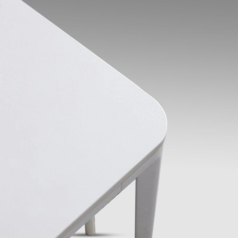 Rectangle Dining Furniture Set 1/4/5/6/7 Pieces Modern Sintered Stone Table Armless Chairs